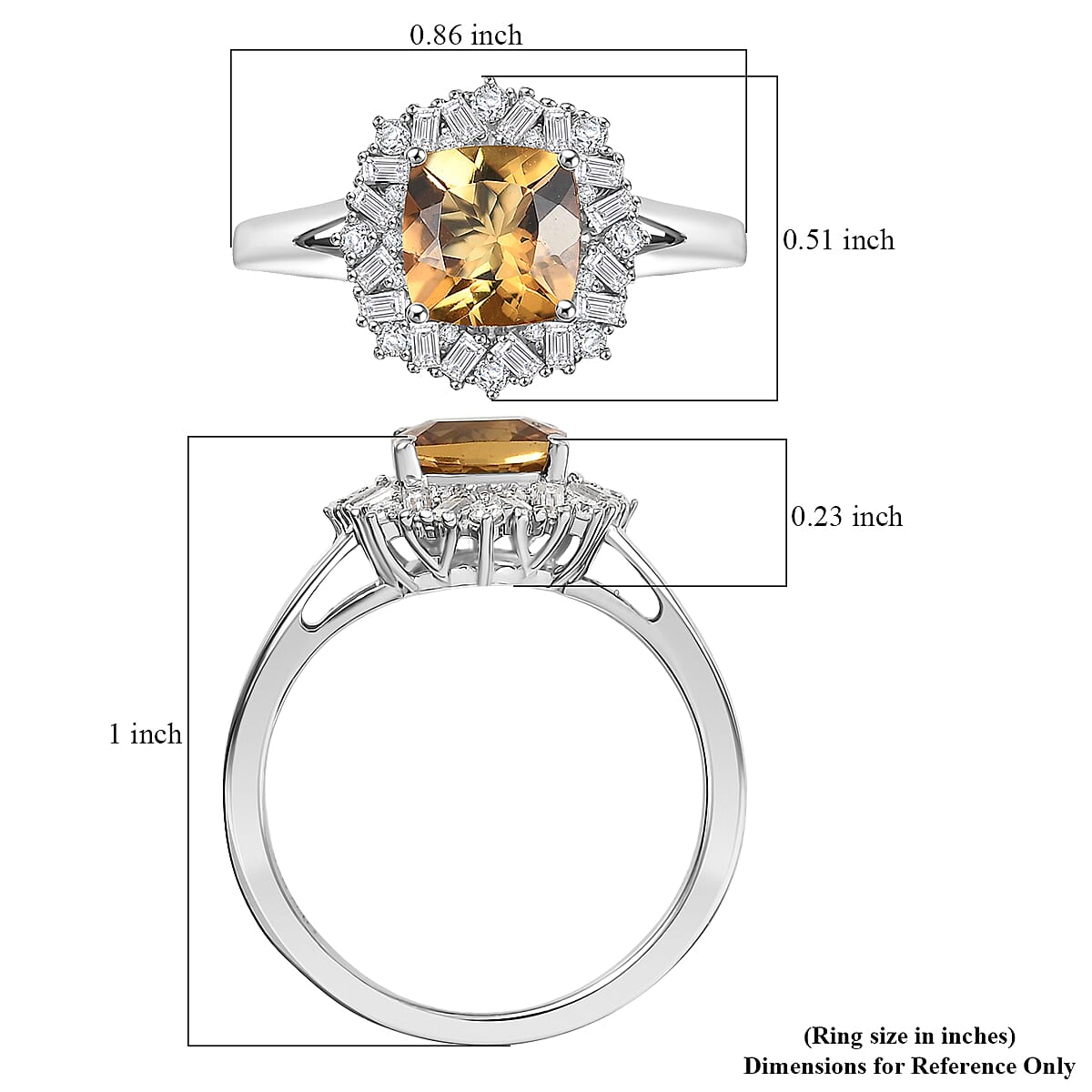 D'Joy Marialite, Moissanite Art Deco Ring in Rhodium Over Sterling Silver 1.75 ctw (Size 8.0) image number 5