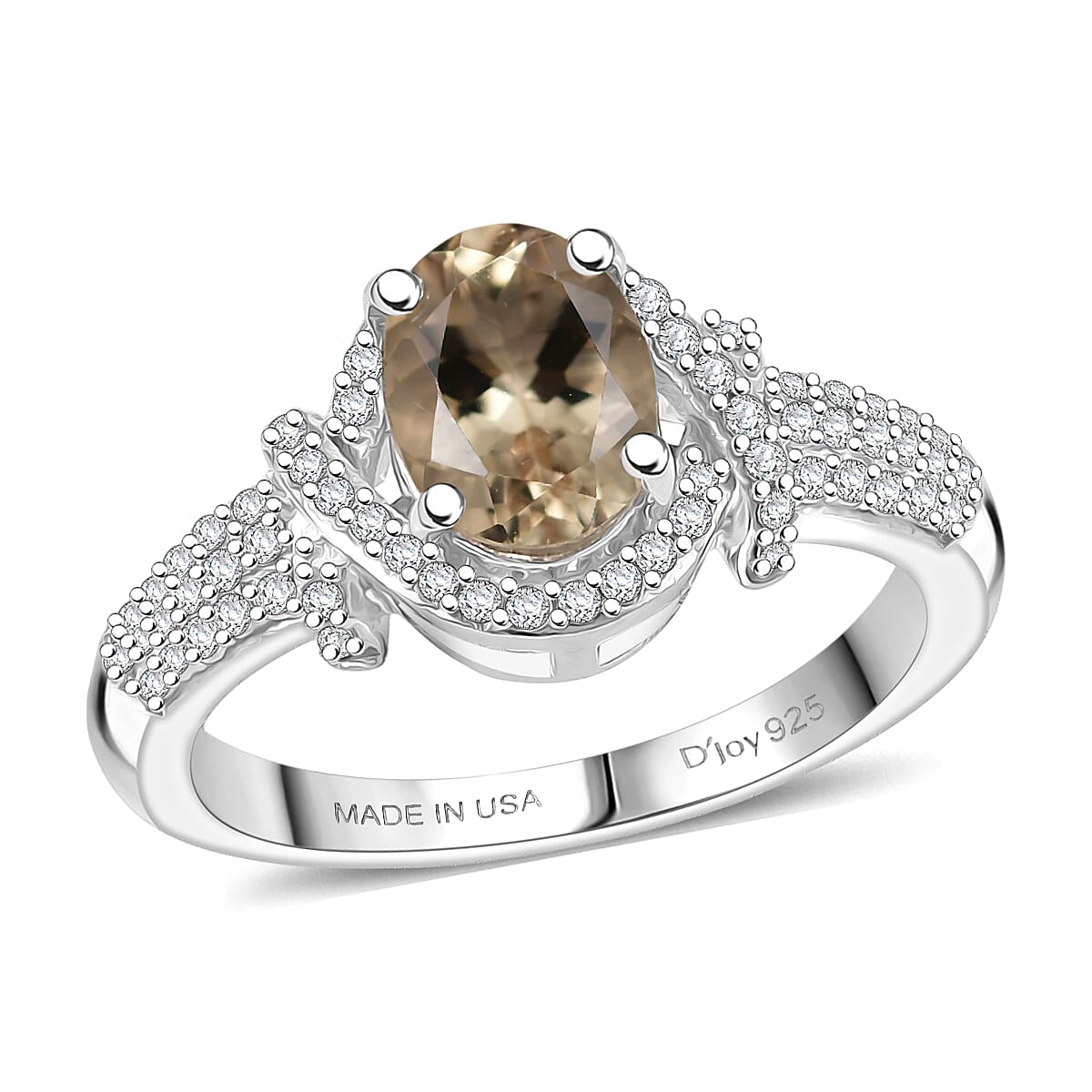 D'Joy Premium Marialite, Moissanite Ring in Rhodium Over Sterling Silver (Size 10.0) 1.60 ctw image number 0