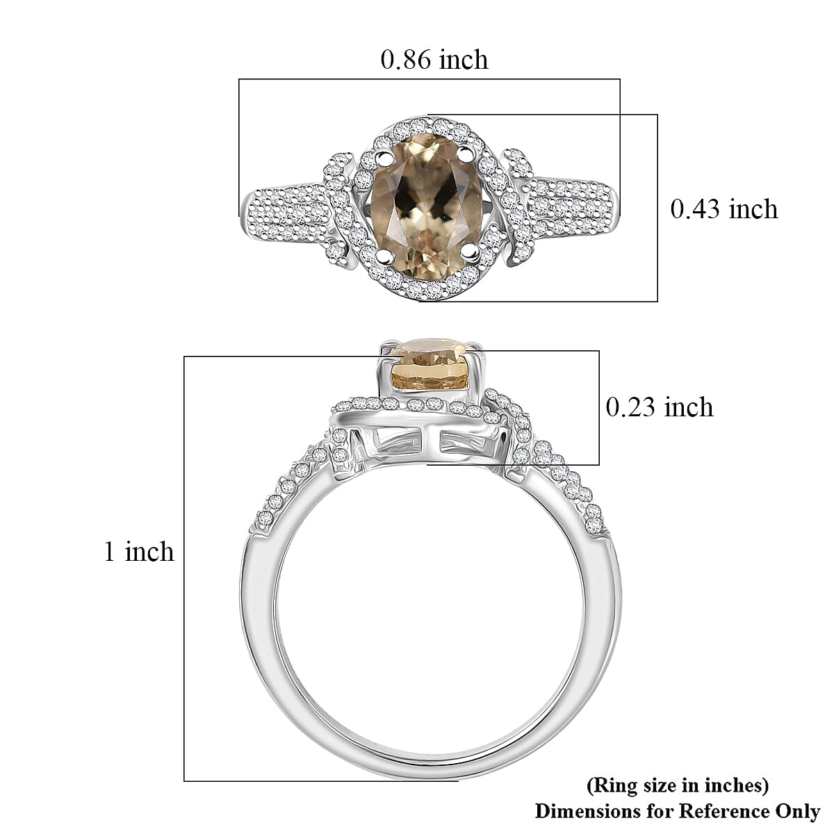 D'Joy Premium Marialite, Moissanite Ring in Rhodium Over Sterling Silver (Size 10.0) 1.60 ctw image number 5