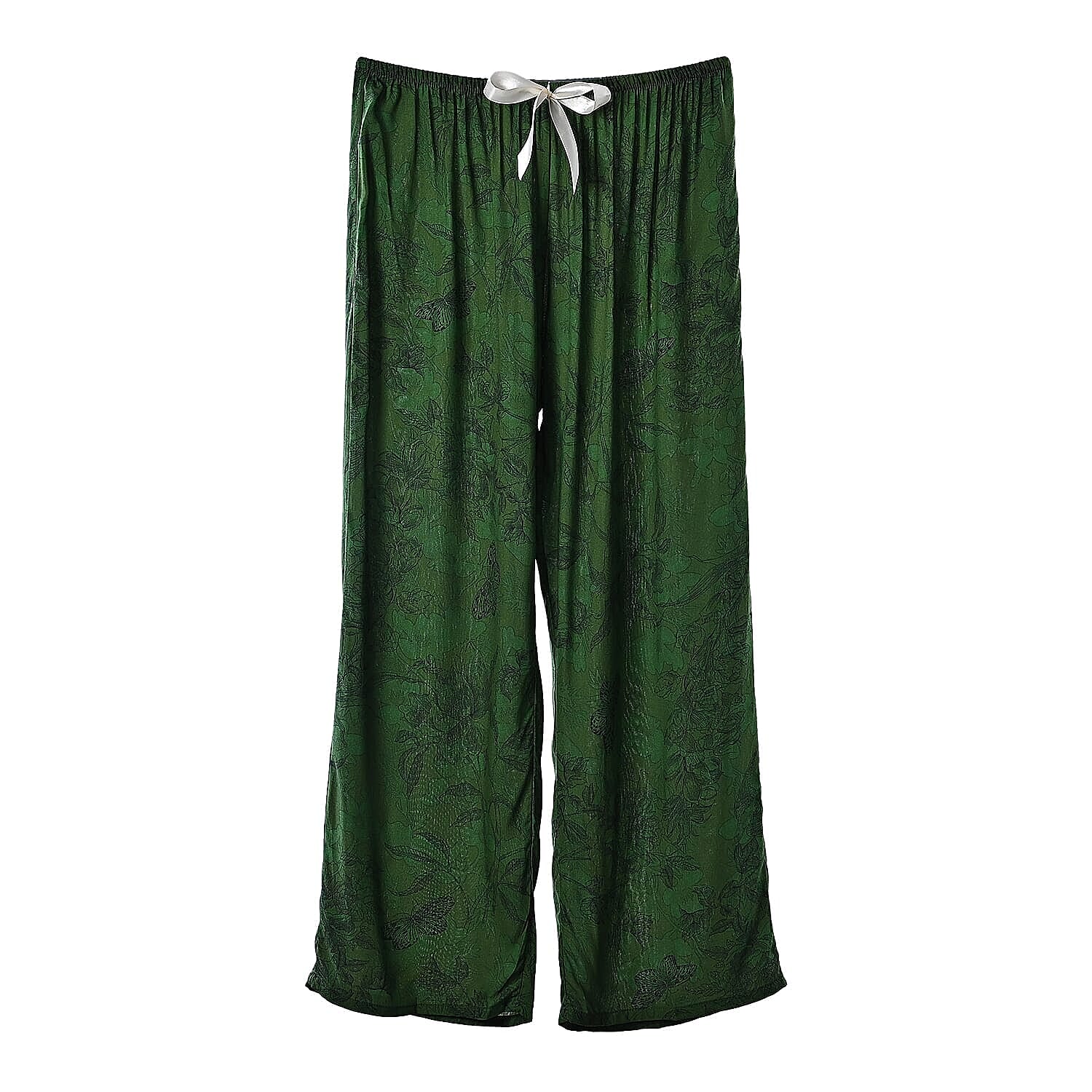 La Marey Green and Brown Casual Basic Tops and Flowy Wide Leg Pants - One Size Fits Most