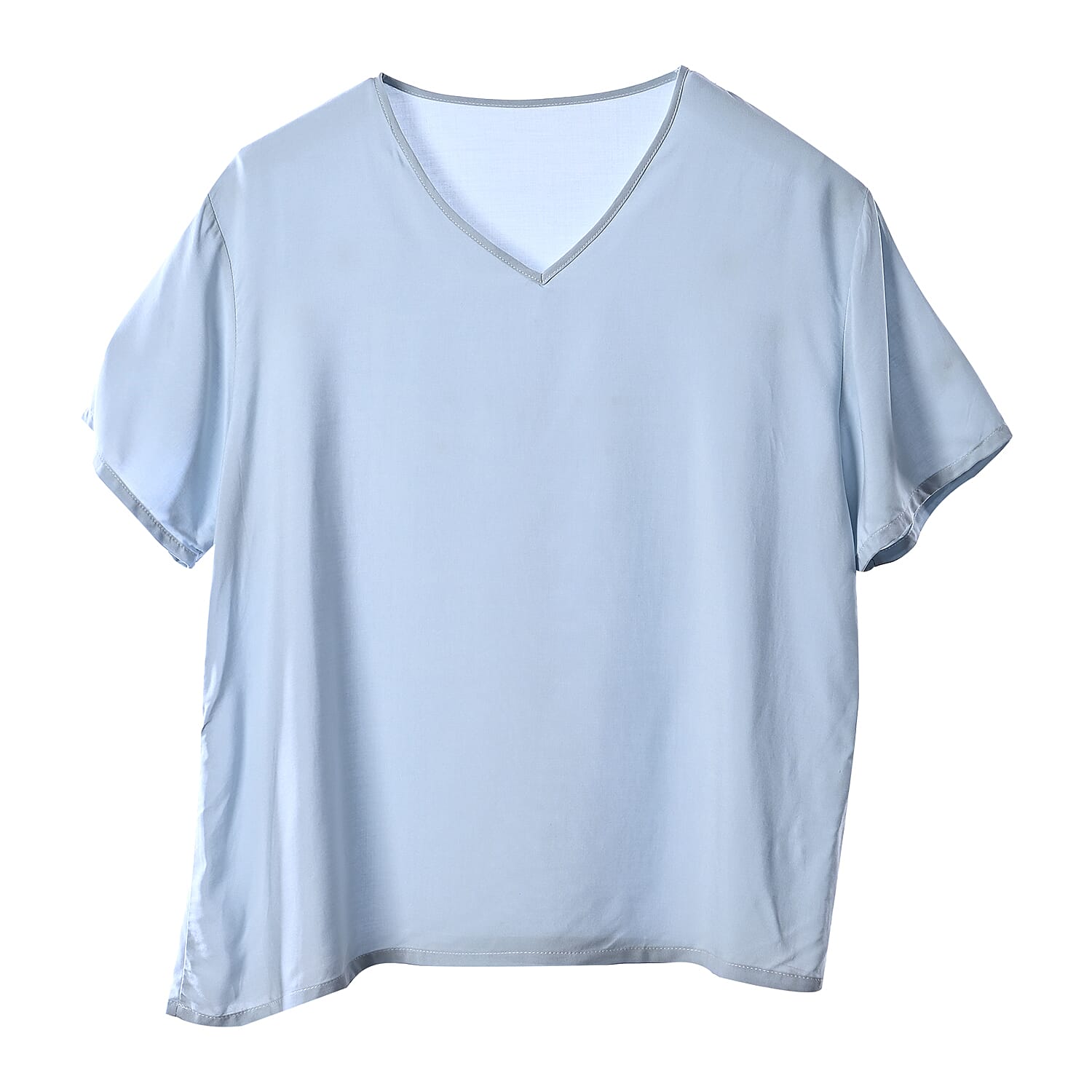 La Marey Light Blue Casual Basic Tops and Flowy Wide Leg Pants - One Size Fits Most