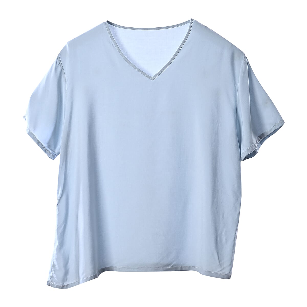 La Marey Light Blue Casual Basic Tops and Flowy Wide Leg Pants - One Size Fits Most image number 2