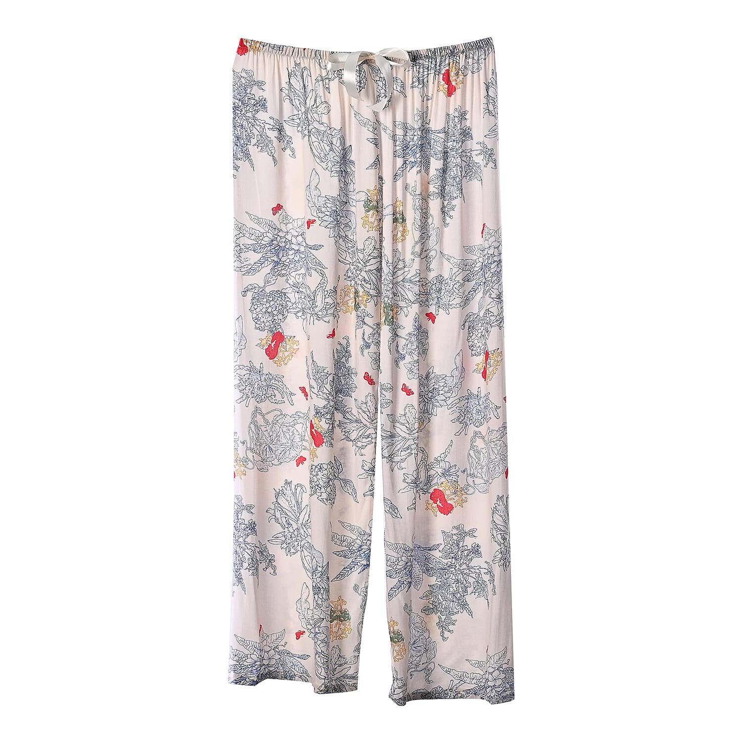 La Marey Light Blue Casual Basic Tops and Flowy Wide Leg Pants - One Size Fits Most