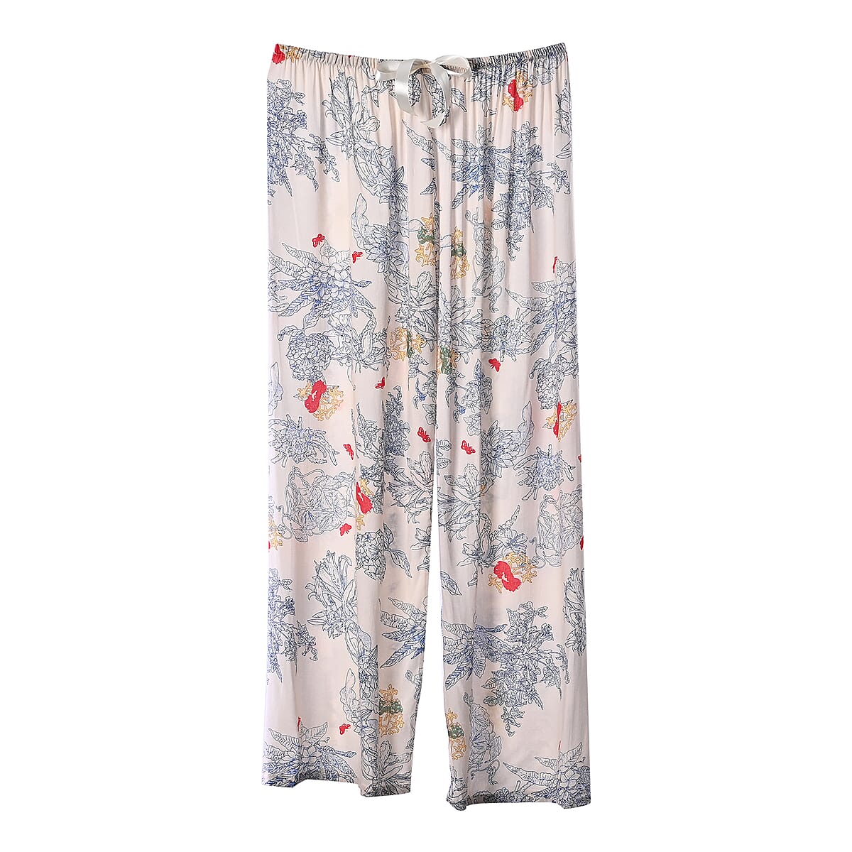 La Marey Light Blue Casual Basic Tops and Flowy Wide Leg Pants - One Size Fits Most image number 3