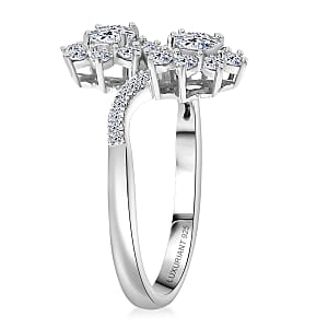 Luxuriant Lab Grown Diamond (G-H, SI) Ring in Rhodium Over Sterling Silver 1.00 ctw (Size 9.0)