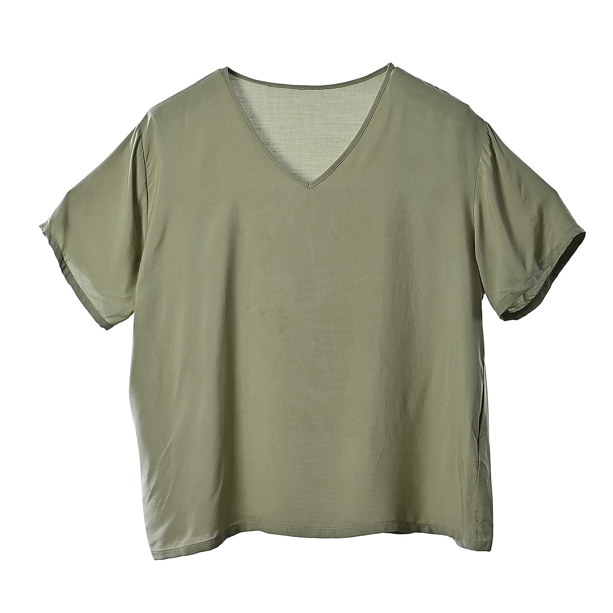 La Marey Light Green Casual Basic Tops and Flowy Wide Leg Pants - One Size Fits Most image number 2