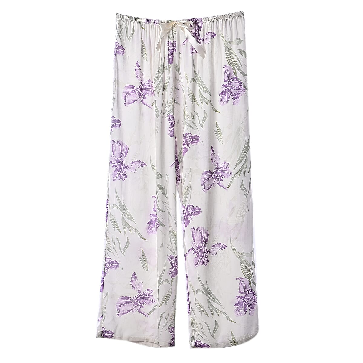 La Marey Light Green Casual Basic Tops and Flowy Wide Leg Pants - One Size Fits Most image number 3