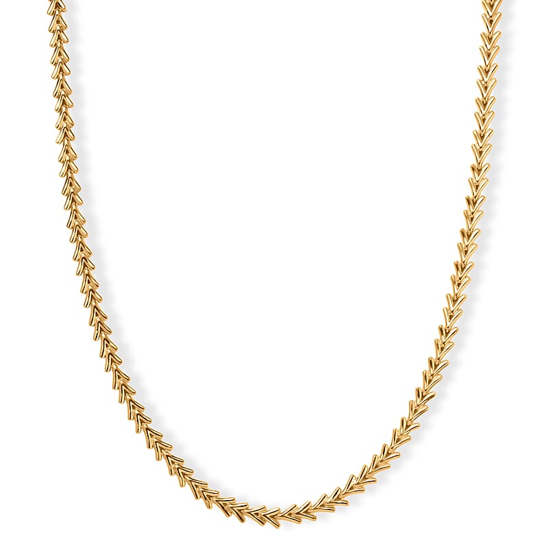 EverTrue Bronzella Collection Chevron Necklace in in 18K YG Plated Bronze 18-20 Inches