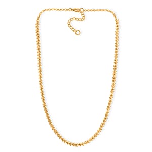 EverTrue Bronzella Collection Line Necklace in in 18K YG Plated Bronze 18-20 Inches 
