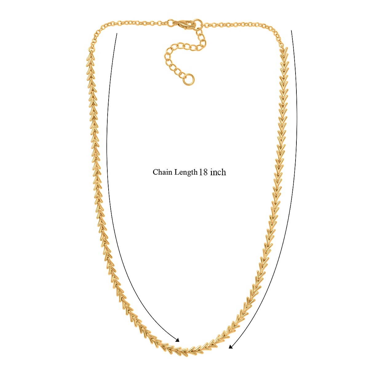 EverTrue Bronzella Collection Line Necklace in in 18K YG Plated Bronze 18-20 Inches  image number 5