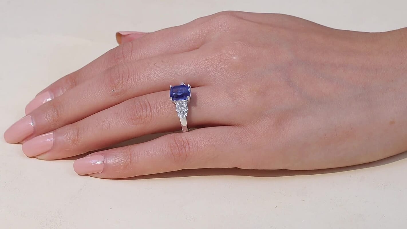 D'Joy Orissa Rhodolite Garnet, Moissanite Ring in Rhodium Over Sterling Silver (Size 10.0) 2.50 ctw