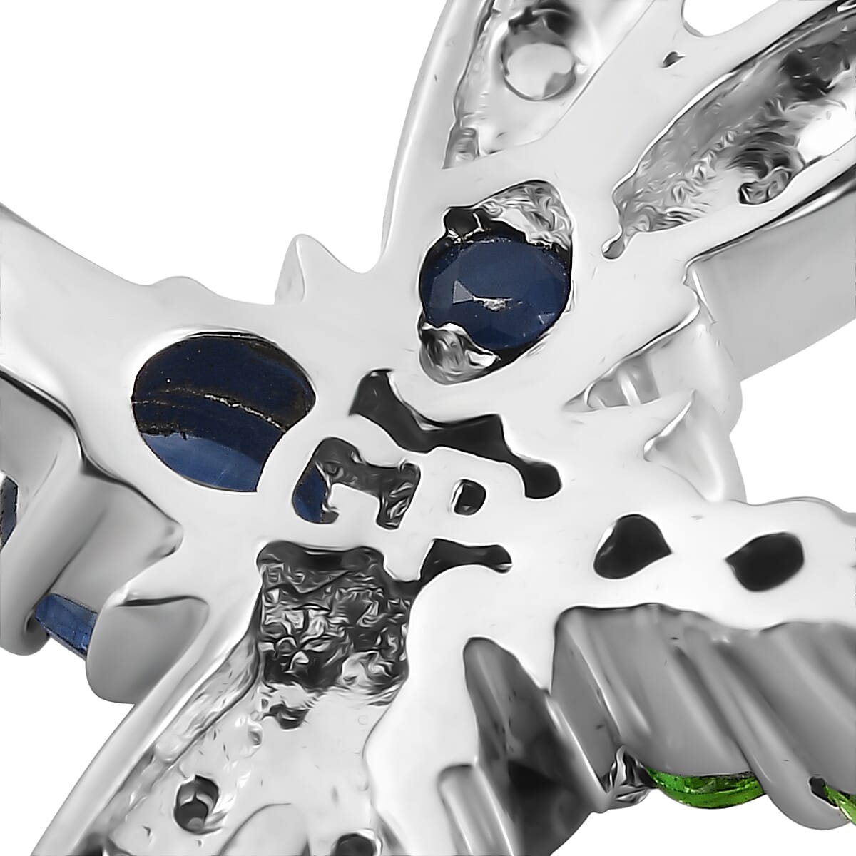 GP Trionfo Collection Kashmir Kyanite, Multi Gemstone Ring in Rhodium Over Sterling Silver (Size 10.0) (Del. in 7-10 Days) 0.65 ctw image number 7