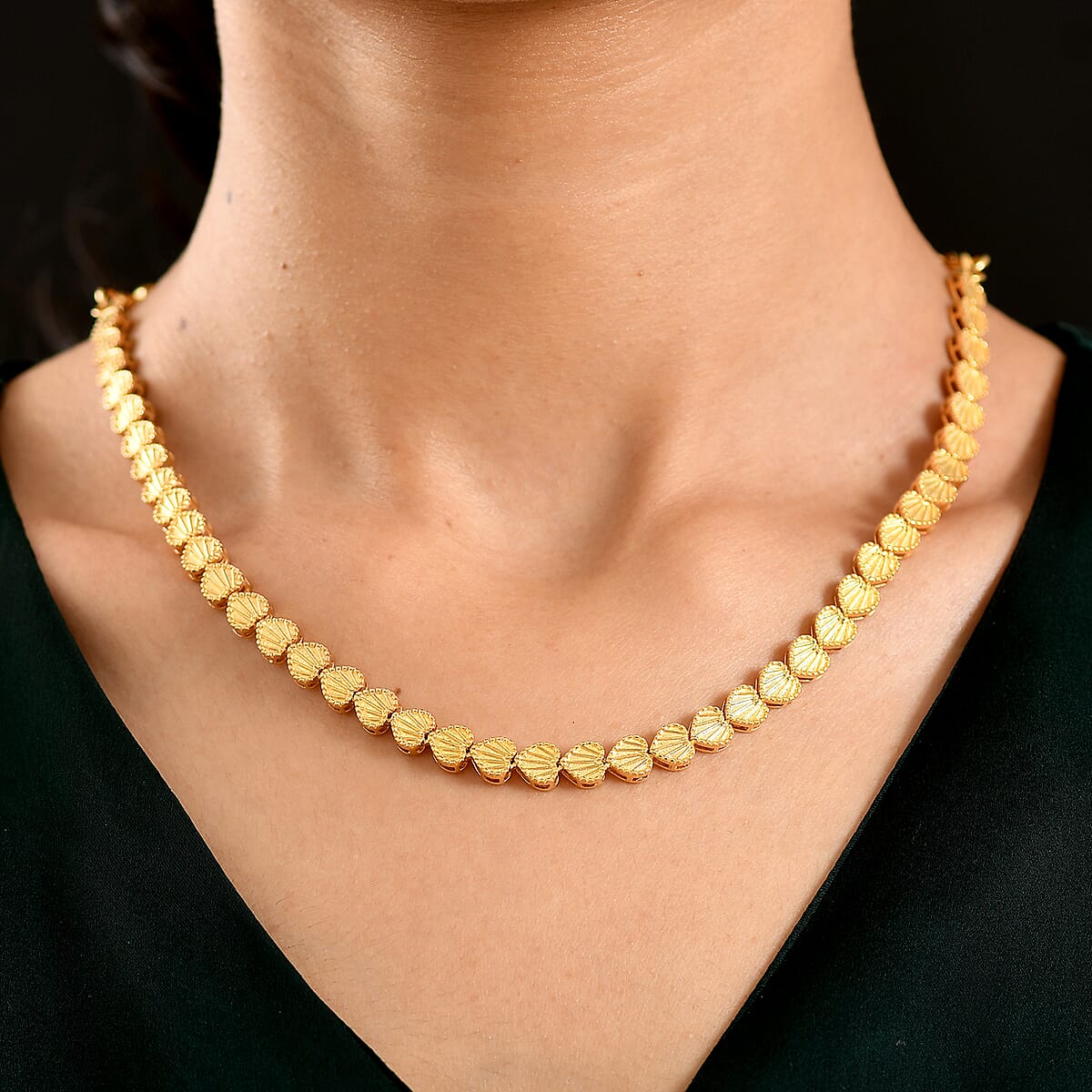 EverTrue Bronzella Collection Link Necklace in 18K YG Plated Bronze 18-20 Inches image number 2