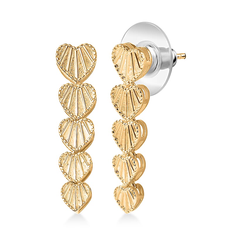 EverTrue Bronzella Collection Heart Earrings in 18K YG Plated Bronze