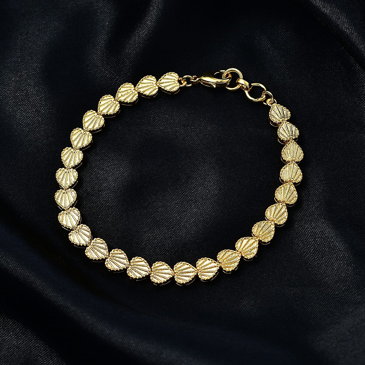 EverTrue Bronzella Collection Milano Shell Luxe Bracelet in 18K Yellow Gold Plated Bronze (7.25 In) image number 1