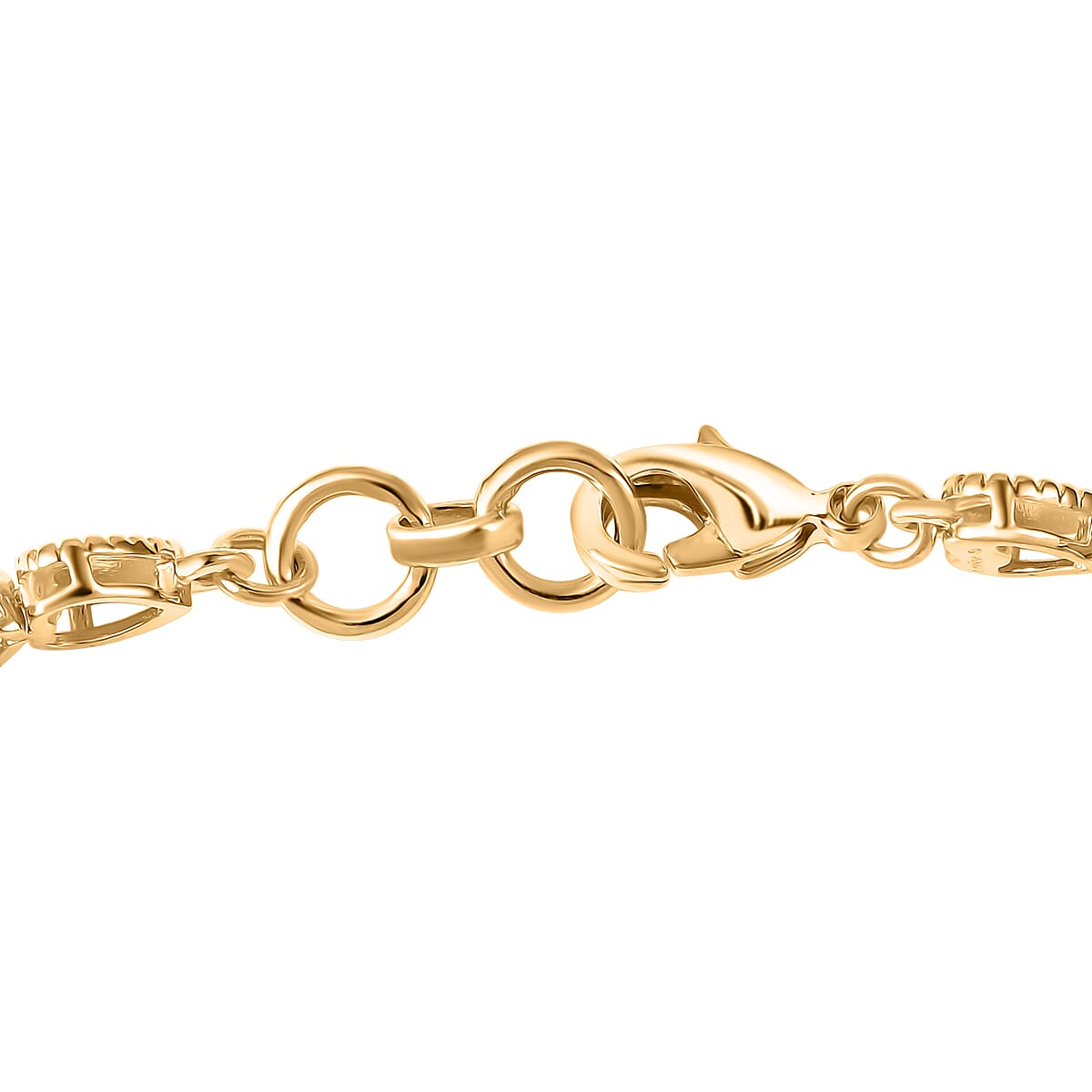 EverTrue Bronzella Collection Milano Shell Luxe Bracelet in 18K Yellow Gold Plated Bronze (7.25 In) image number 3