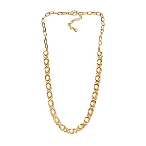 EverTrue Bronzella Collection Line Necklace in in 18K YG Plated Bronze 18-20 Inches 