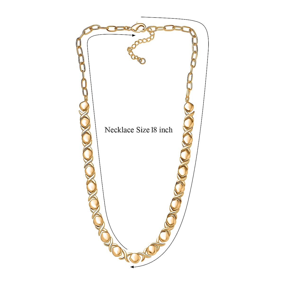 EverTrue Bronzella Collection Line Necklace in in 18K YG Plated Bronze 18-20 Inches  image number 5
