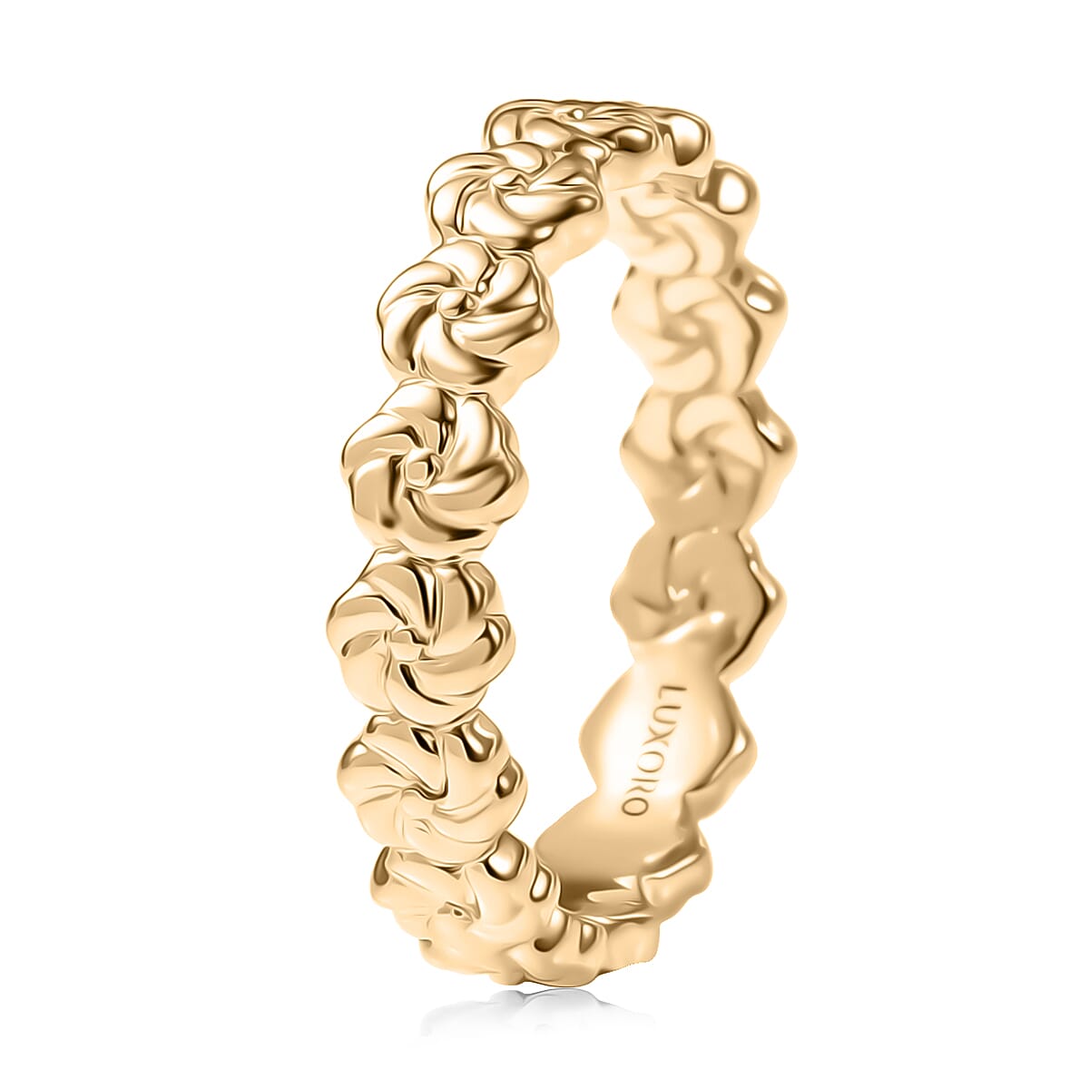 Luxoro Floral Band Ring in 10K Yellow Gold (Size 6.0) 3.05 Grams image number 3