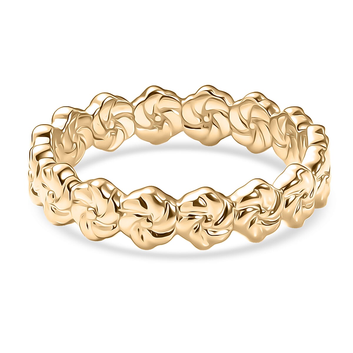 Luxoro Floral Band Ring in 10K Yellow Gold (Size 6.0) 3.05 Grams image number 4