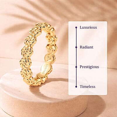 Luxoro Floral Band Ring in 10K Yellow Gold (Size 7.0)
