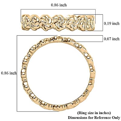 Luxoro Floral Band Ring in 10K Yellow Gold (Size 8.0)