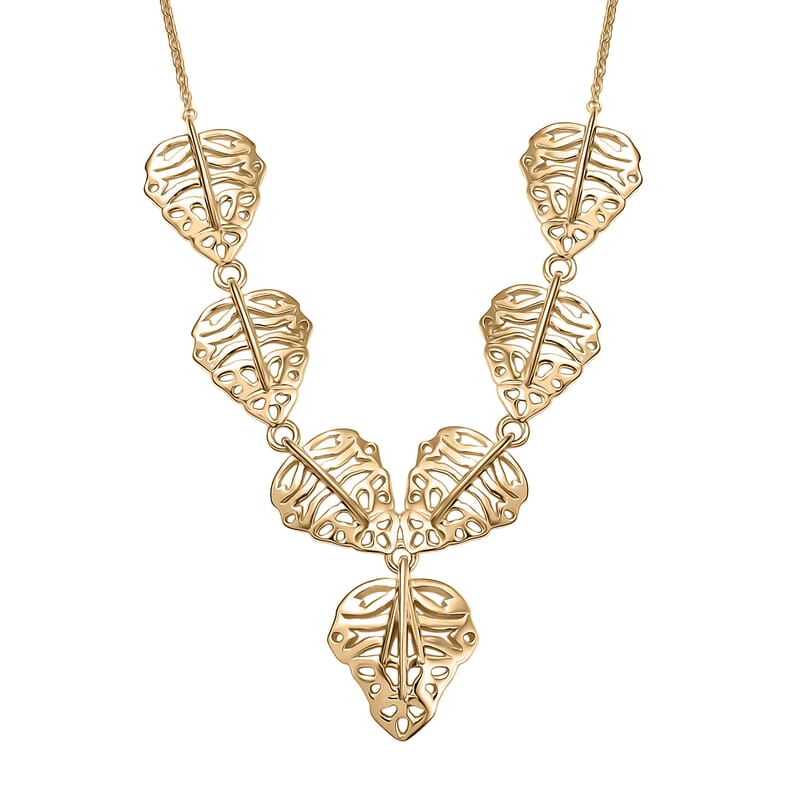 Luxoro 10K Yellow Gold Heart Necklace (18 Inches) (6.80 Grams)
