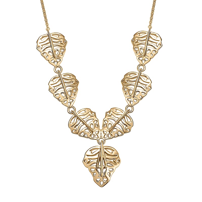 Luxoro 10K Yellow Gold Heart Necklace (18 Inches) (6.80 Grams)