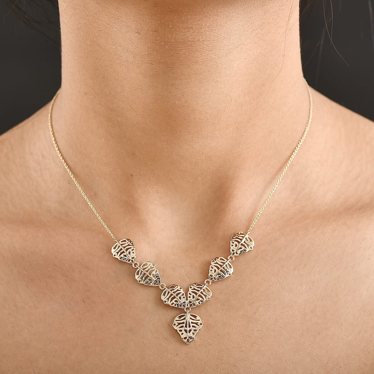 Luxoro Heart Necklace in 10K Yellow Gold 6.90 Grams 18 Inches image number 2