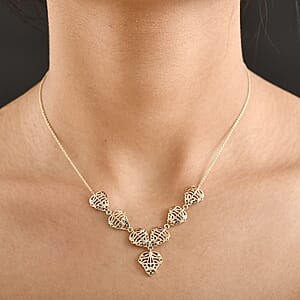 Luxoro 10K Yellow Gold Heart Necklace (18 Inches) (6.80 Grams)