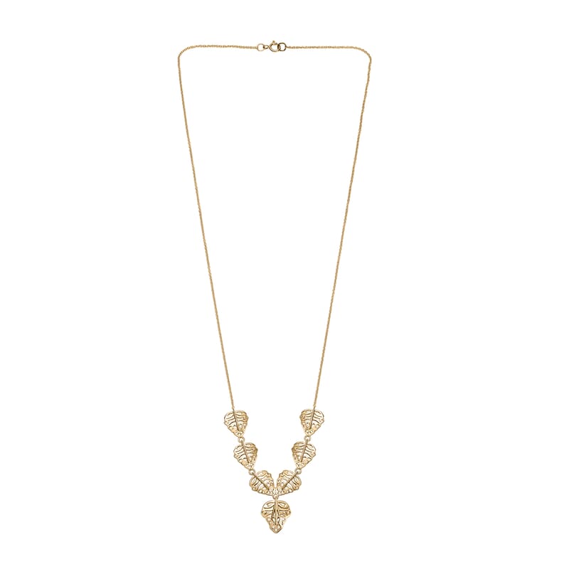 Luxoro 10K Yellow Gold Heart Necklace (18 Inches) (6.80 Grams)