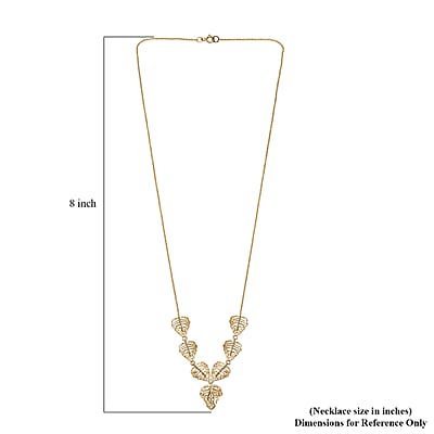 Luxoro 10K Yellow Gold Heart Necklace (18 Inches) (6.80 Grams)