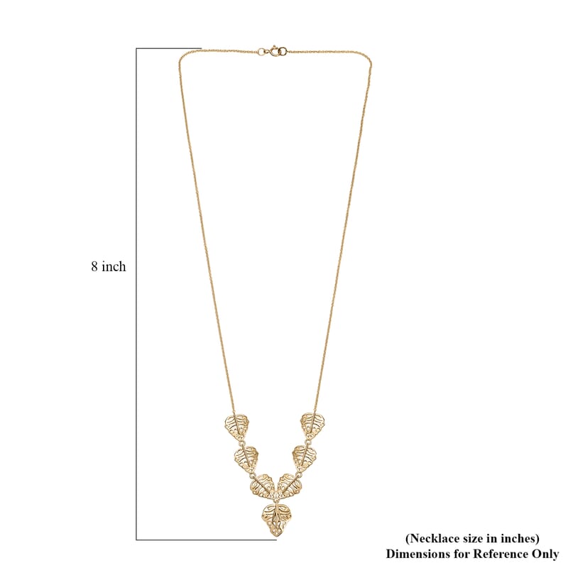 Luxoro 10K Yellow Gold Heart Necklace (18 Inches) (6.80 Grams)