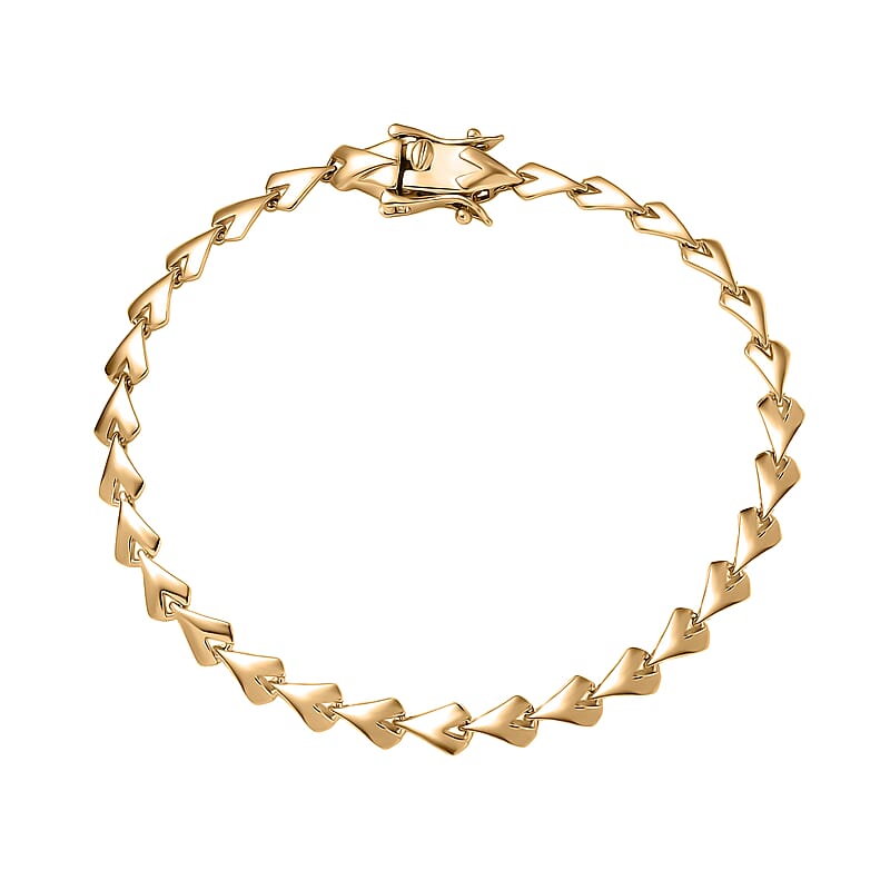 Luxoro Classic Link Bracelet in 10K Yellow Gold (6.50 In)4.70 Grams