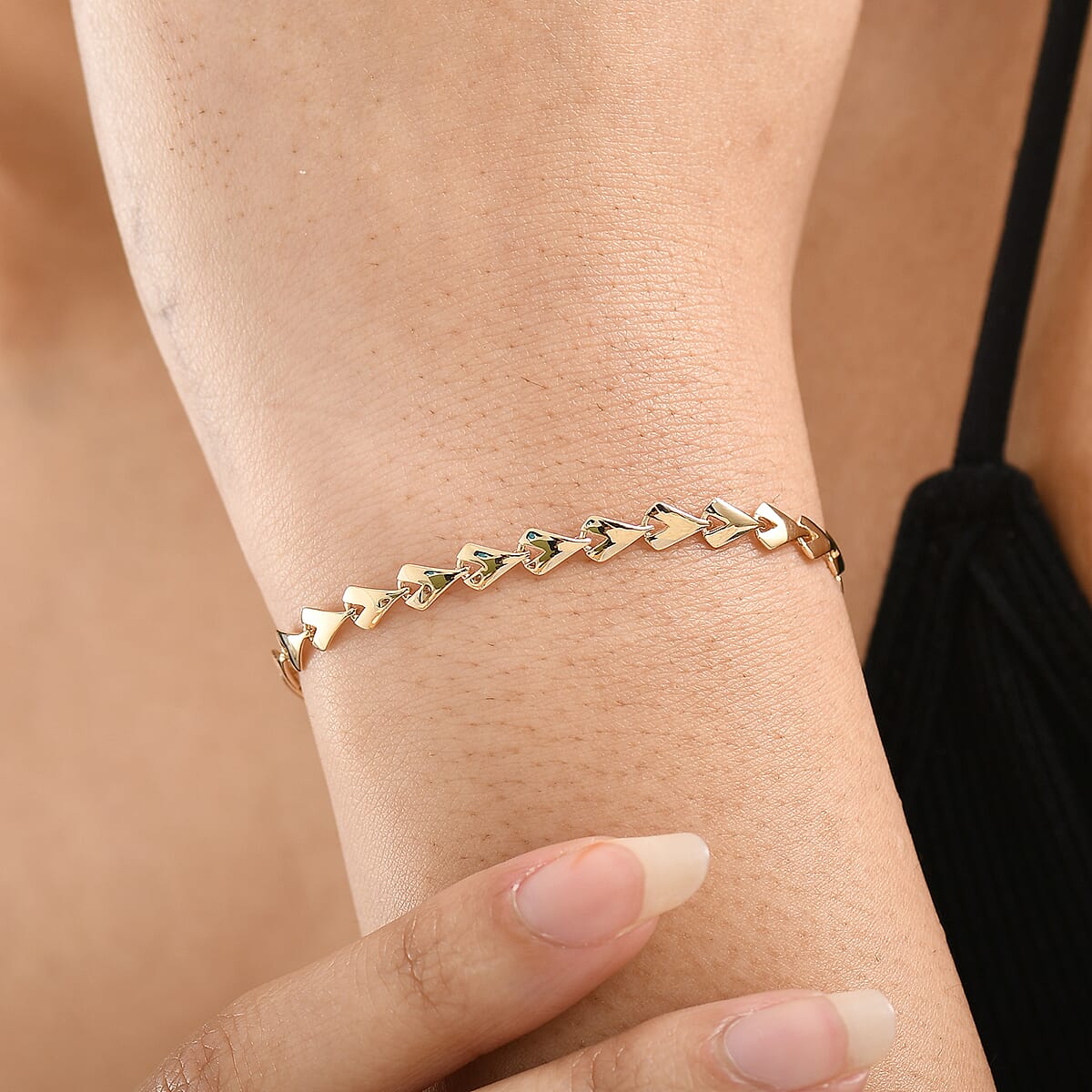 Luxoro Link Bracelet in 10K Yellow Gold (6.50 In) 5.15 Grams image number 2