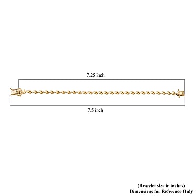 Luxoro Classic Link Bracelet in 10K Yellow Gold (6.50 In)4.70 Grams