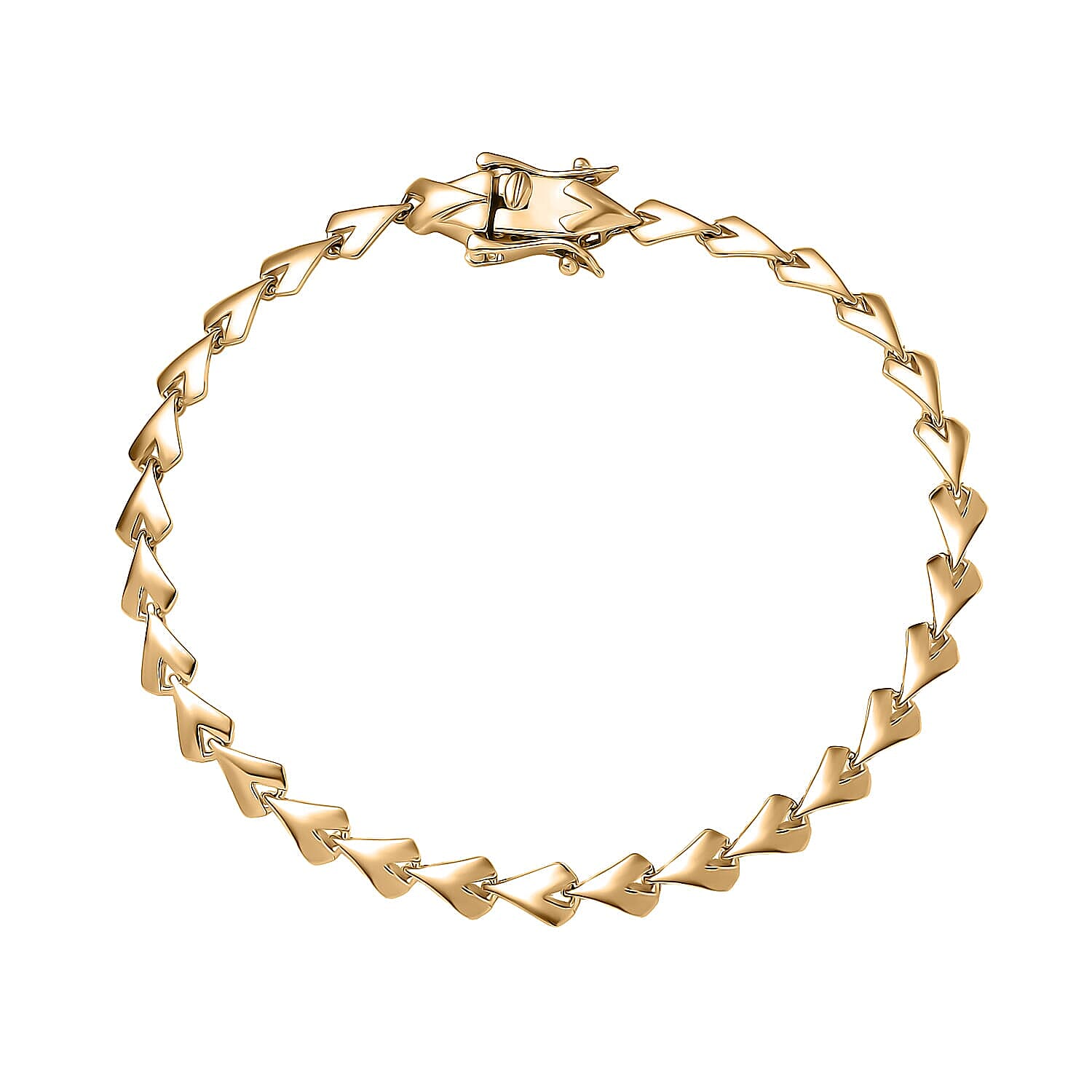 Luxoro Classic Link Bracelet in 10K Yellow Gold (7.25 In) 5.15 Grams