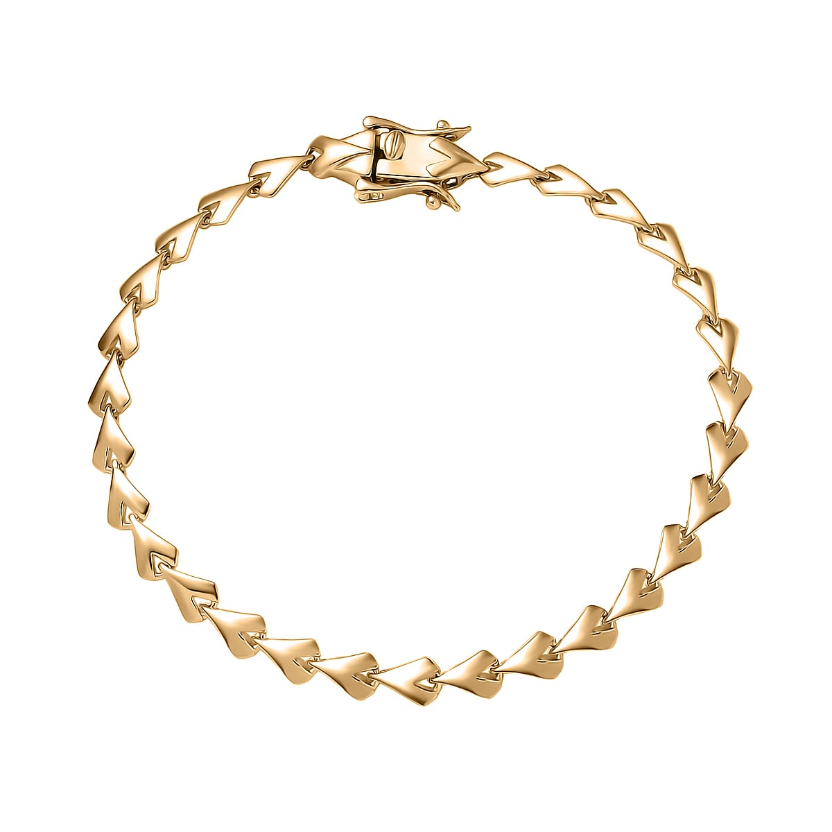 Luxoro Link Bracelet in 10K Yellow Gold (7.25 In) 5.15 Grams image number 0