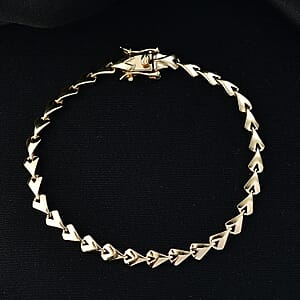 Luxoro Link Bracelet in 10K Yellow Gold (7.25 In) 5.15 Grams