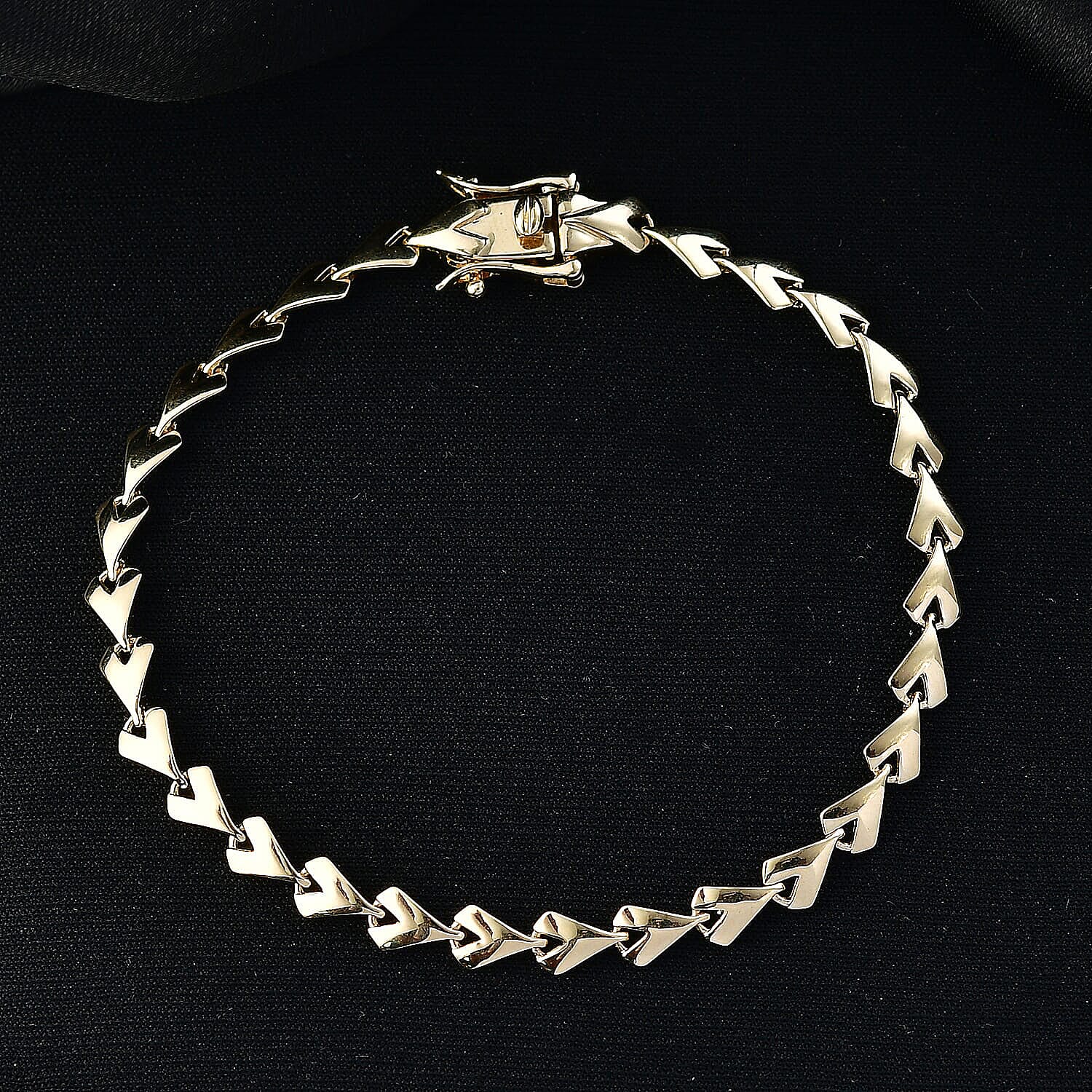 Luxoro Classic Link Bracelet in 10K Yellow Gold (7.25 In) 5.15 Grams