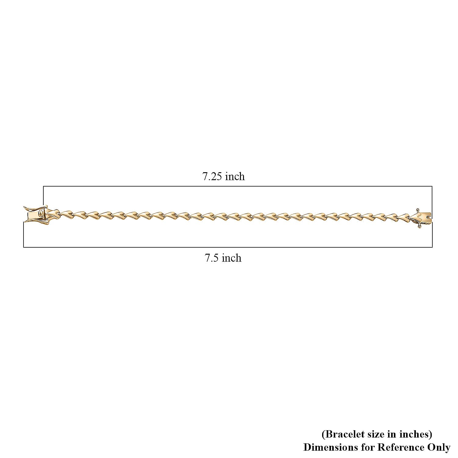 Luxoro Classic Link Bracelet in 10K Yellow Gold (7.25 In) 5.15 Grams