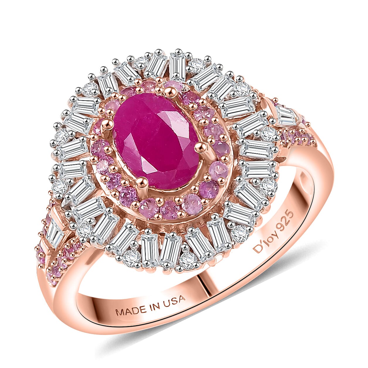 TLV D'Joy Premium Tanzanite, Multi Gemstone Ring in Rhodium Over Sterling Silver (Size 10.0) 2.00 ctw