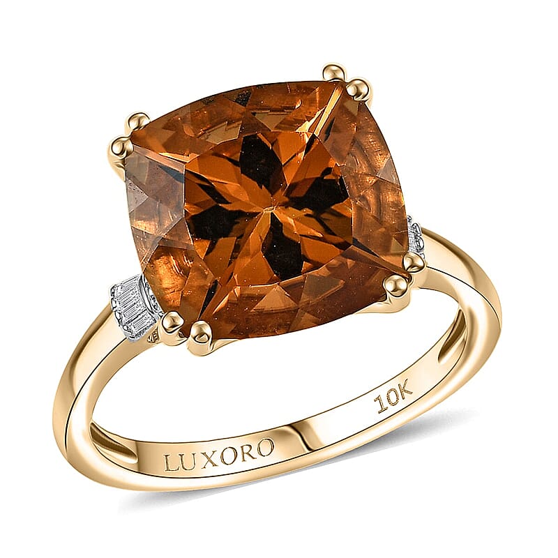 Luxoro AAA Marialite, Diamond Art Deco Ring in 10K Yellow Gold 6.50 ctw (Size 11.0)