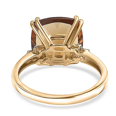 Luxoro AAA Marialite, Diamond Art Deco Ring in 10K Yellow Gold 6.50 ctw (Size 12.0)