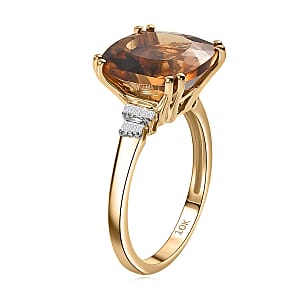 Luxoro AAA Marialite, Diamond Art Deco Ring in 10K Yellow Gold 6.50 ctw (Size 7.0)