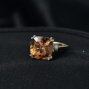 Luxoro AAA Marialite, Diamond Art Deco Ring in 10K Yellow Gold 6.50 ctw (Size 8.5)