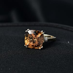 Luxoro AAA Marialite, Diamond Art Deco Ring in 10K Yellow Gold 6.50 ctw (Size 9.0)