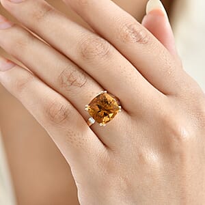 Luxoro AAA Marialite, Diamond Art Deco Ring in 10K Yellow Gold 6.50 ctw (Size 9.0)