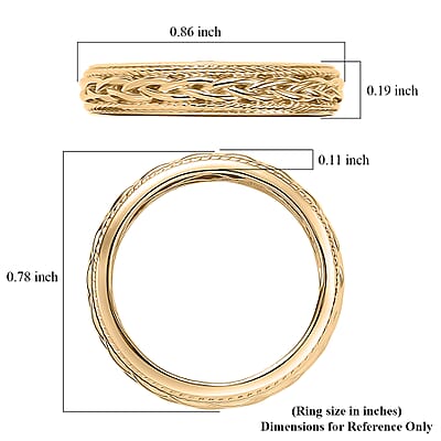 Luxoro Knot Band Ring in 10K Yellow Gold (Size 8.0) 3.55 Grams