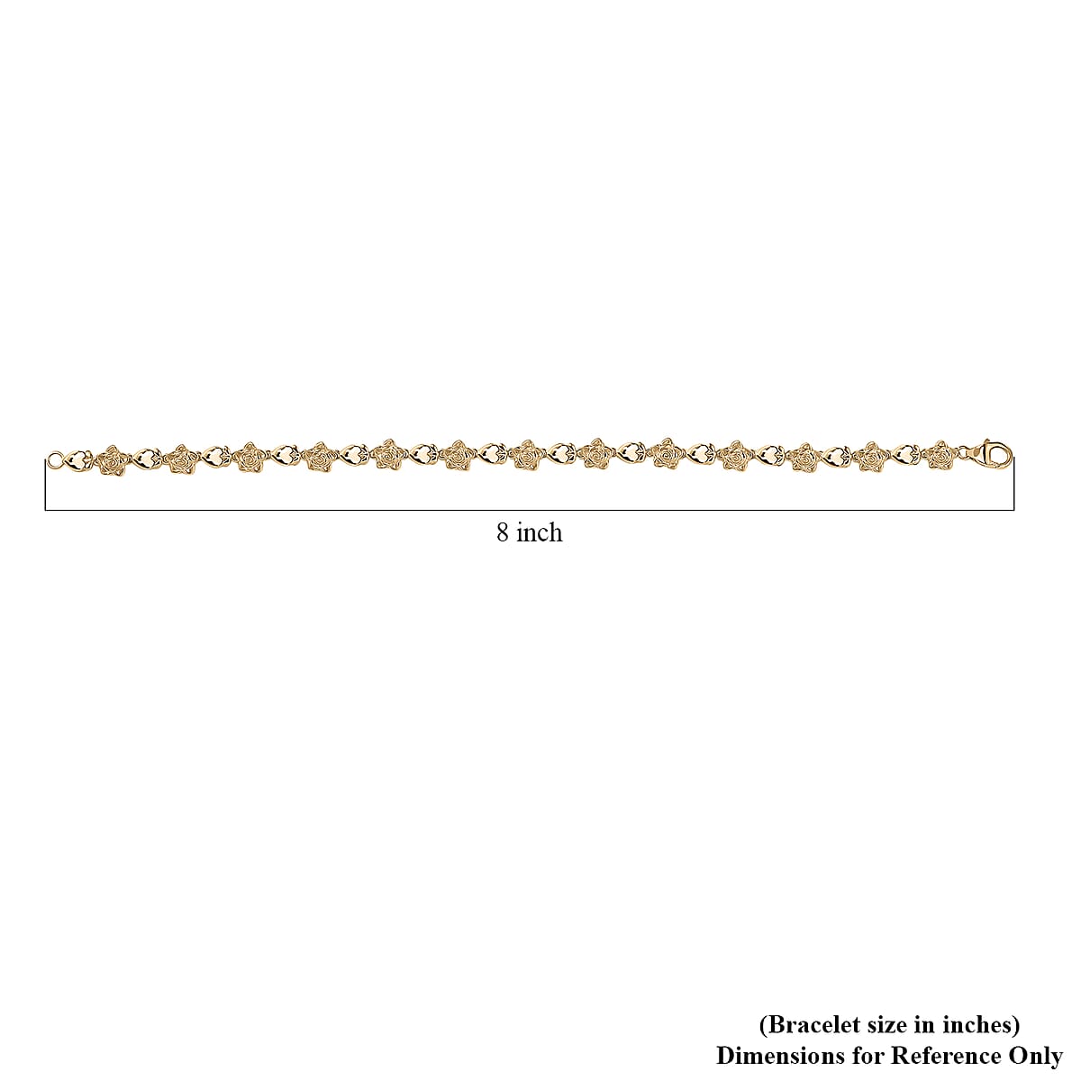 Luxoro Blooming Rose Bracelet in 10K Yellow Gold (7.25 In) 10.60 Grams image number 4